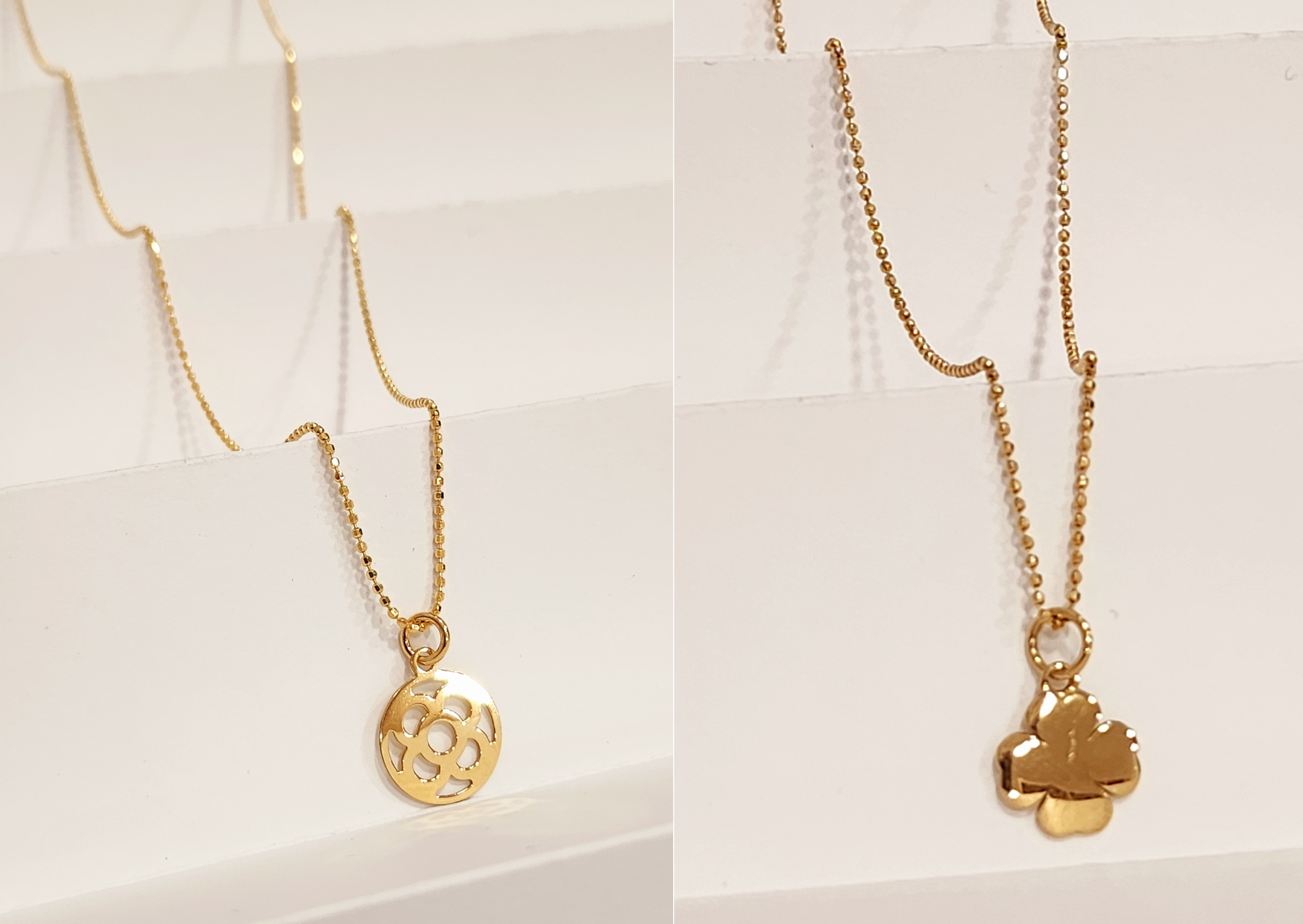 Cadenas de Plata con Baño de Oro.